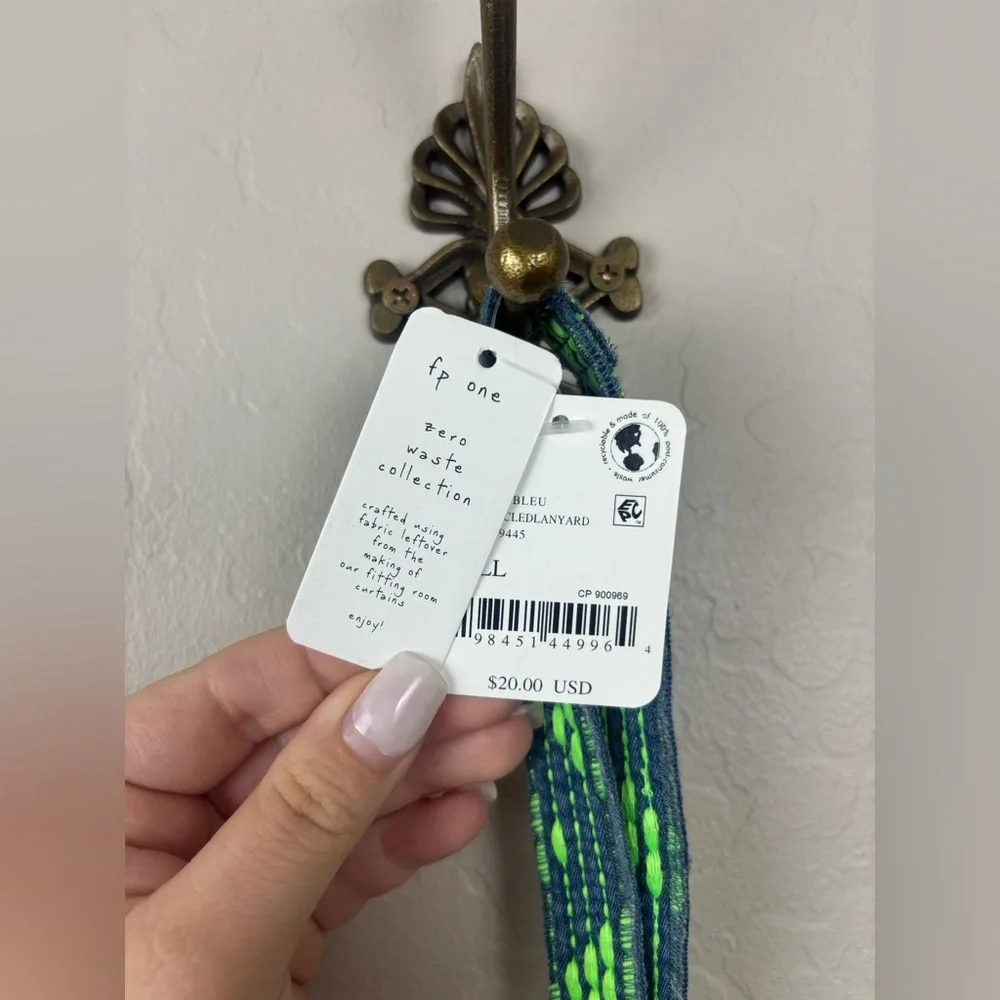 NWT‎ - - Free People - One Upcycled Lanyard (green)